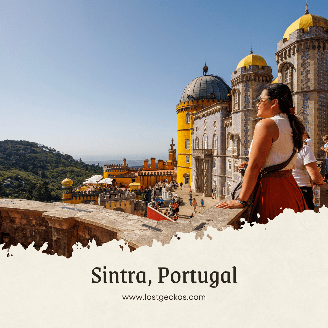 Taking the bus in Sintra, Portugal